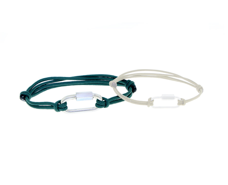Silver screw lock bracelet