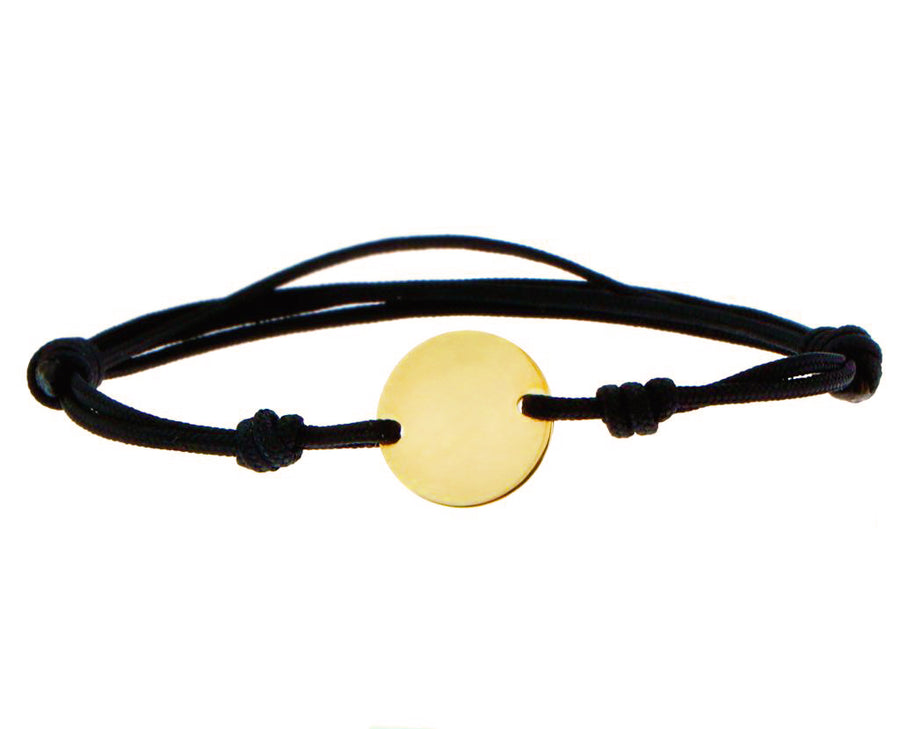 Gold charm rope bracelet