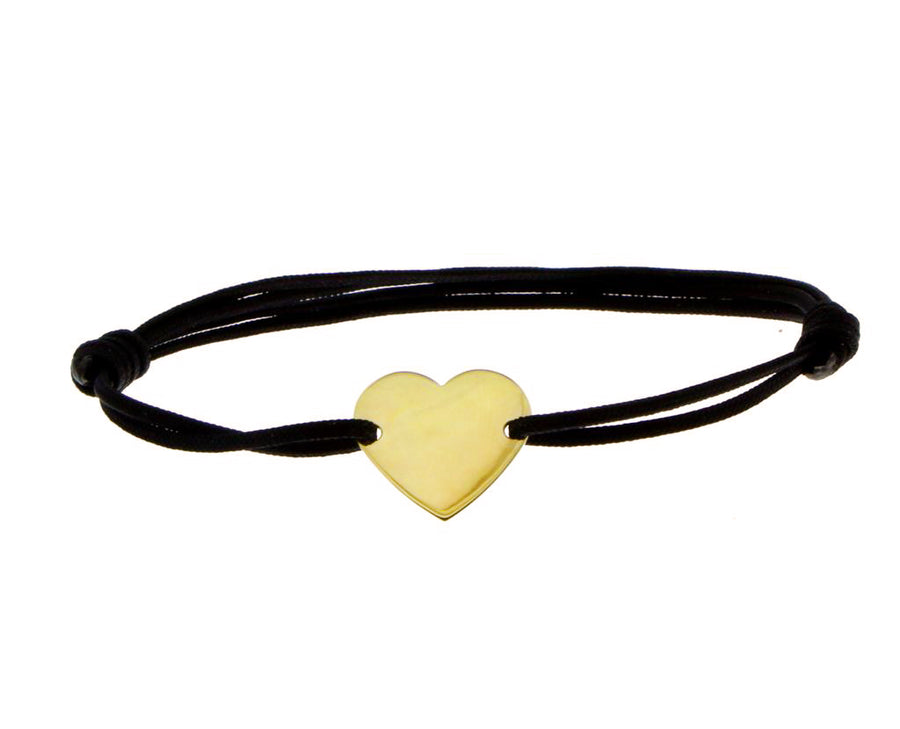 Gold charm rope bracelet