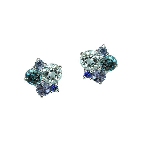 White gold earrings