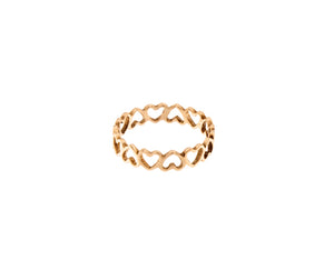 18K ring met hartjes