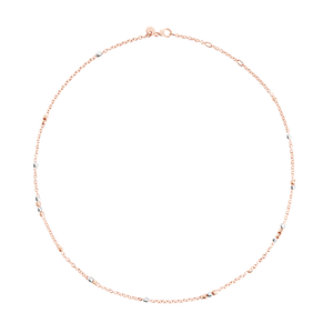 DoDo 9K rose gold granelli necklace