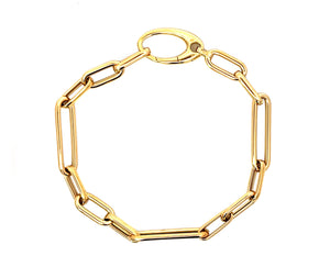 Yellow gold chain bracelet