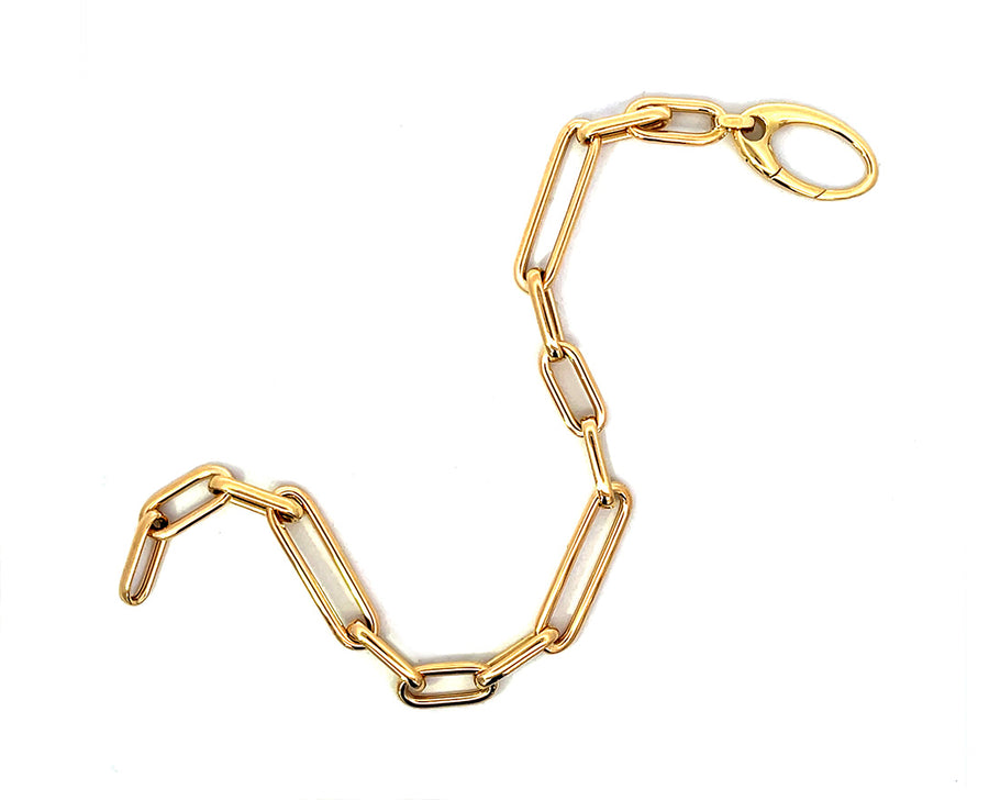 Yellow gold chain bracelet