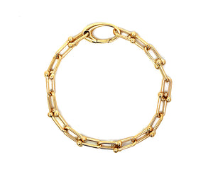 Yellow gold chain bracelet