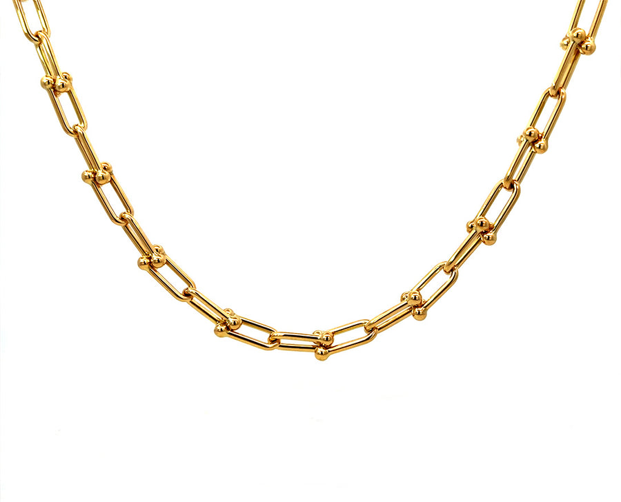 Yellow gold chain necklace