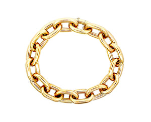 Yellow gold chain bracelet