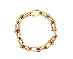 Yellow gold chain bracelet