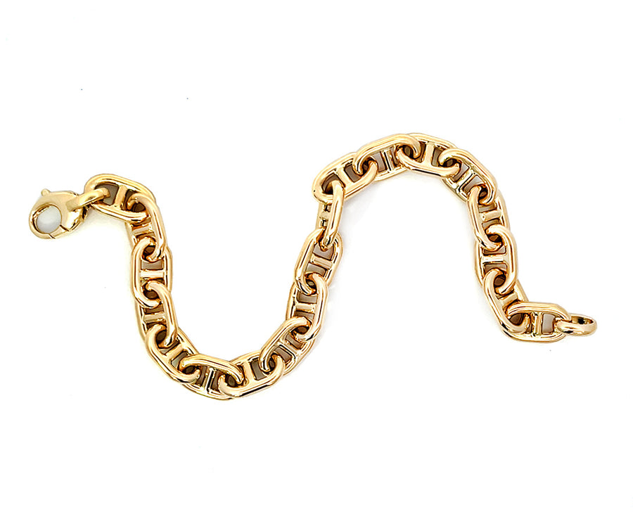 Yellow gold chain bracelet