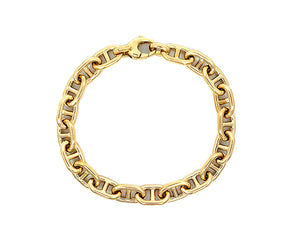 Yellow gold chain bracelet