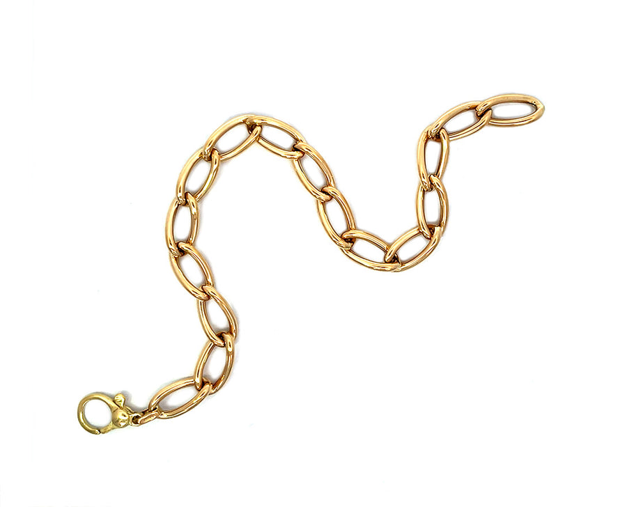 Yellow gold chain bracelet