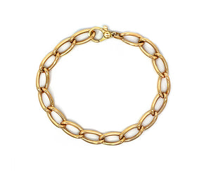 Yellow gold chain bracelet