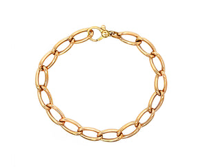 Yellow gold chain bracelet