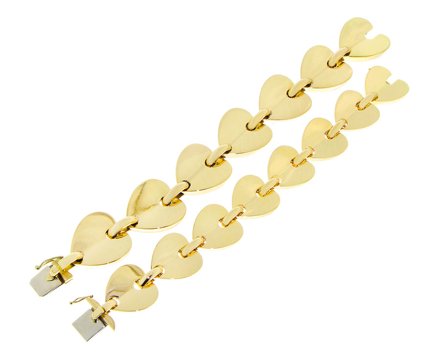Heart link bracelet