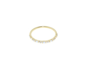 Yellow gold and diamond ring