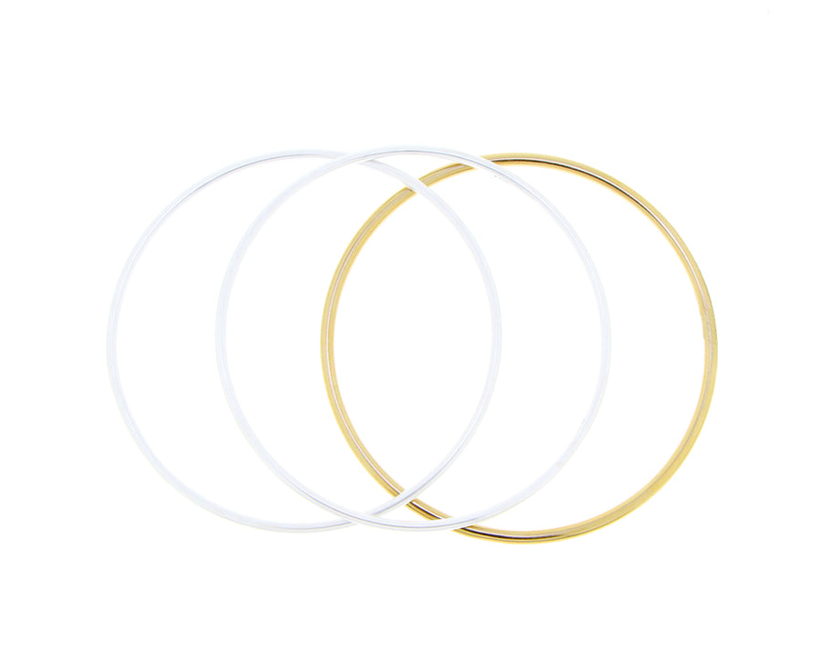 White or yellow gold bangle bracelets