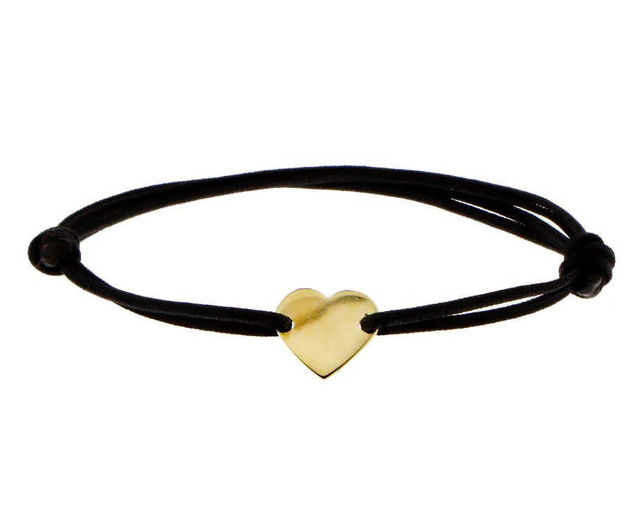 Gold charm rope bracelet