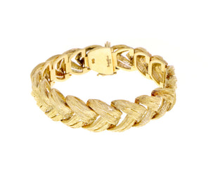 18K geelgouden gevlochten armband