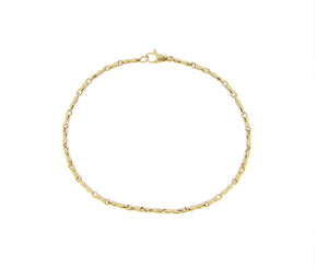 Yellow gold bracelet with pieces