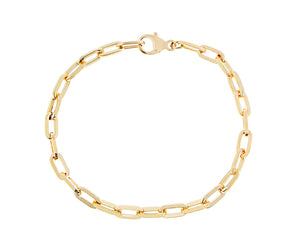 Yellow gold chain bracelet