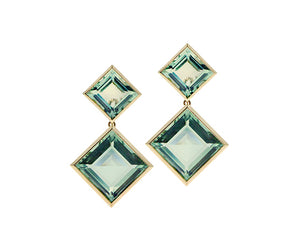 Green amethyst earrings