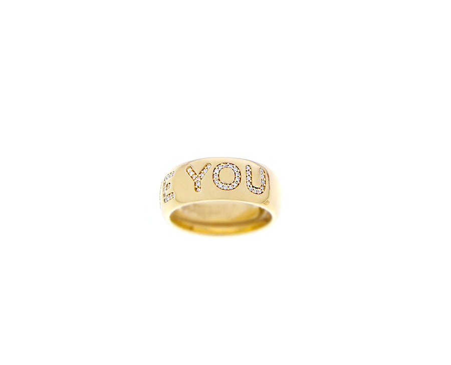 Yellow gold and diamond customizable rings