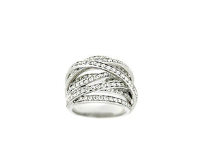 White gold ring with diamonds
