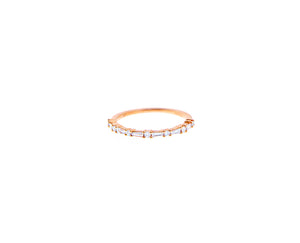 Rose gold ring with diamonds
