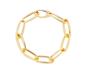 Yellow gold fantasy chain bracelet