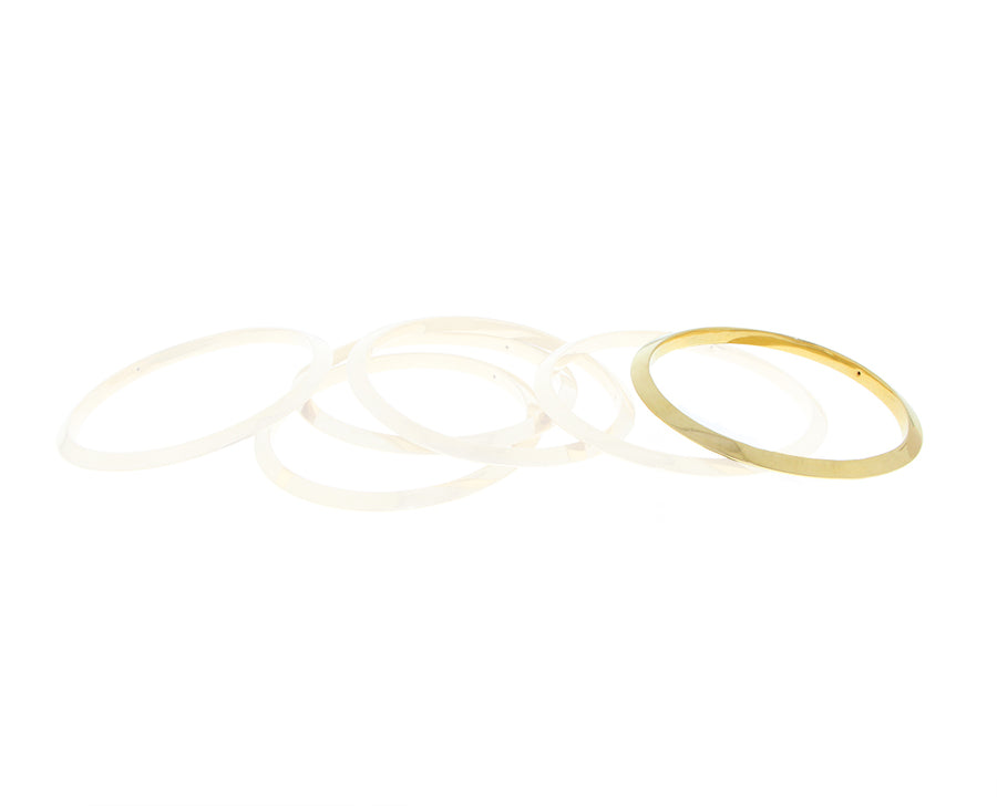 Yellow gold bangles