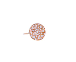 Rose gold and diamond ring