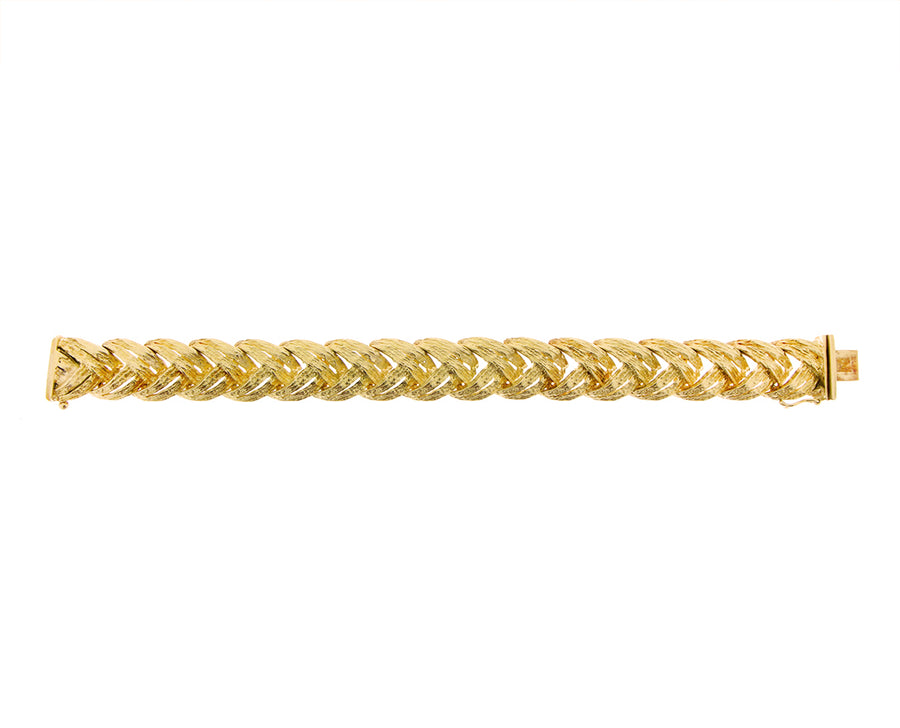 18K geelgouden gevlochten armband