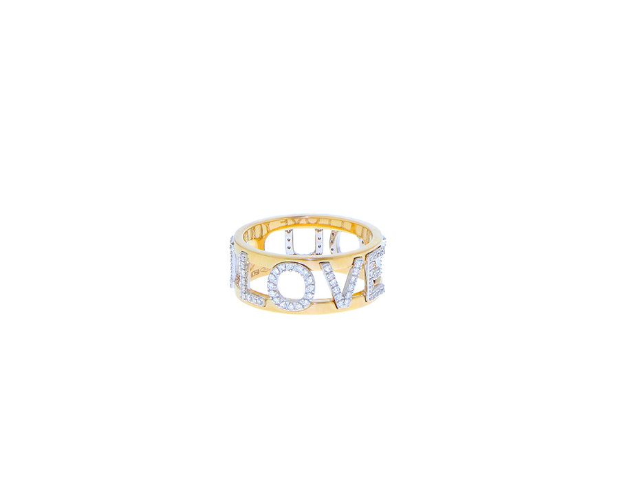 Yellow gold and diamond customizable rings