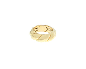 Yellow gold twisted ring