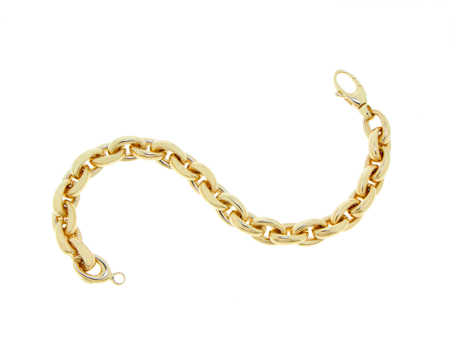 Yellow gold chain bracelet
