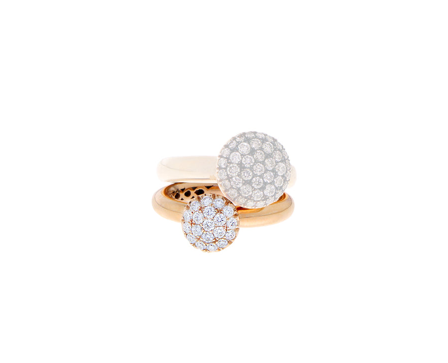 Geelgouden ring met een diamanten cirkel