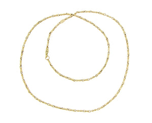 Yellow gold necklace with pieces