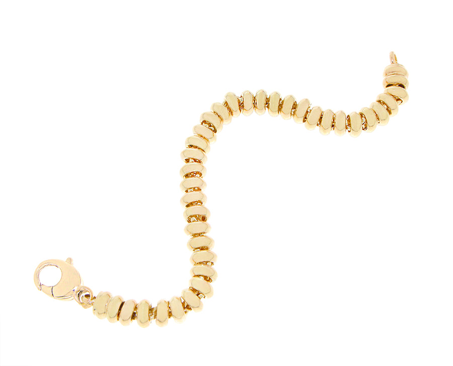 Yellow gold ring bracelet with a clasp closure