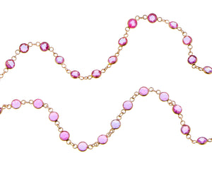 Pink sapphire necklace