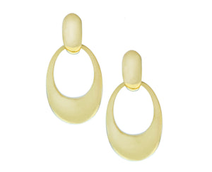 Yellow gold door knocker earrings