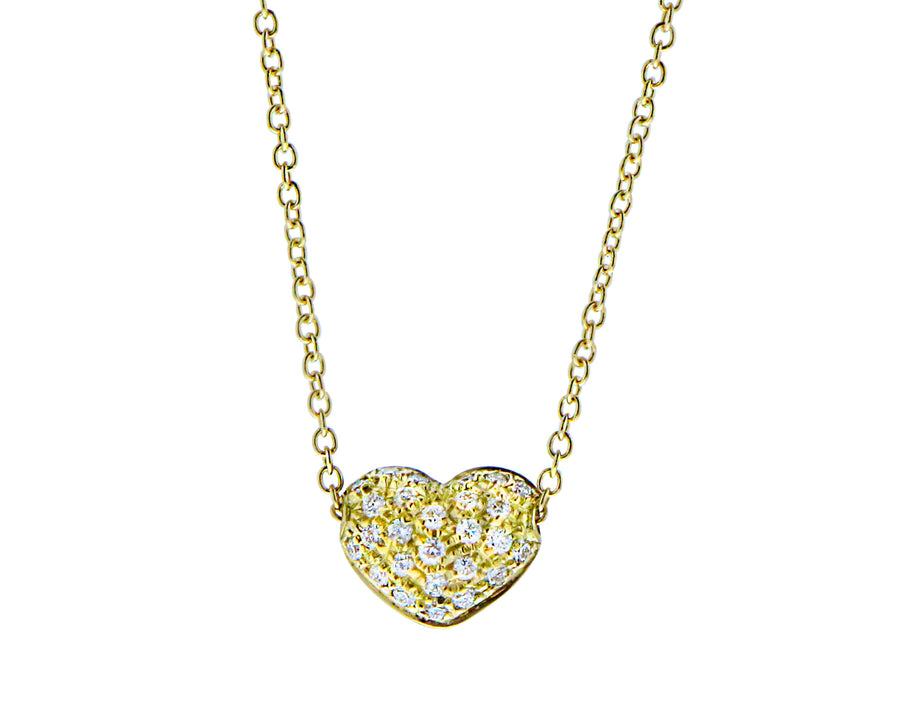 Rose gold diamond heart necklace