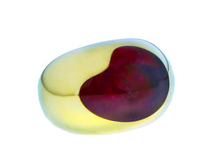 Yellow gold ring with rubellite