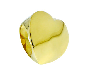 Yellow gold heart ring