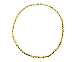 Yellow gold bead necklace