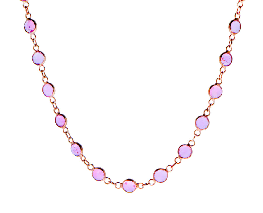 Pink sapphire necklace