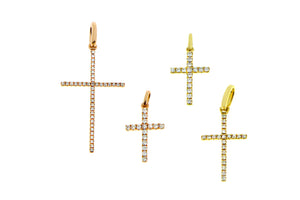Yellow and rose gold cross pendants