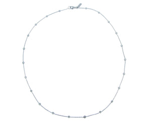 White gold necklace with 22 diamonds