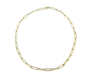 Yellow gold closed forever necklace