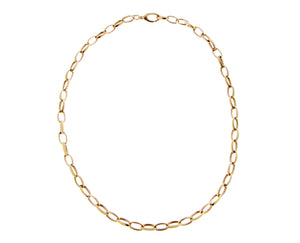 Rose gold oval chain necklace