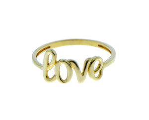 Yellow gold love ring
